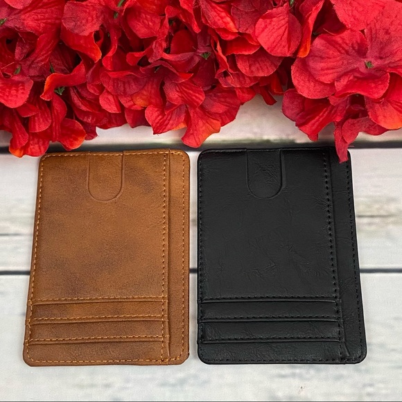 Slim RFID Blocking Vegan Leather Wallet Credit ID - Picture 10 of 16